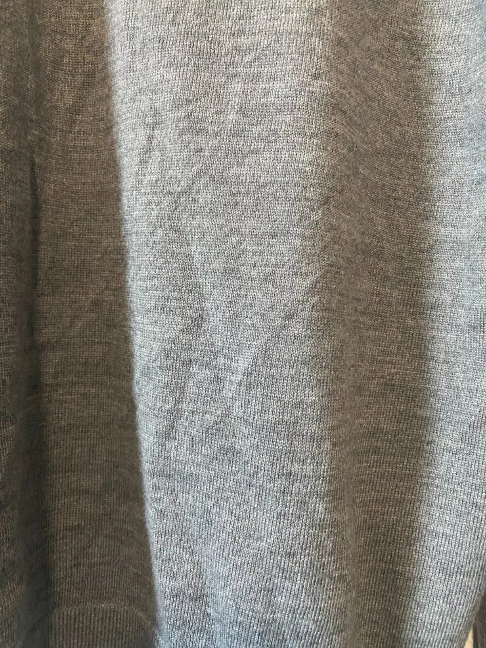 Vintage J.Crew Men's 100% Merino Wool V-Neck Sweater Heather Gray Size XL